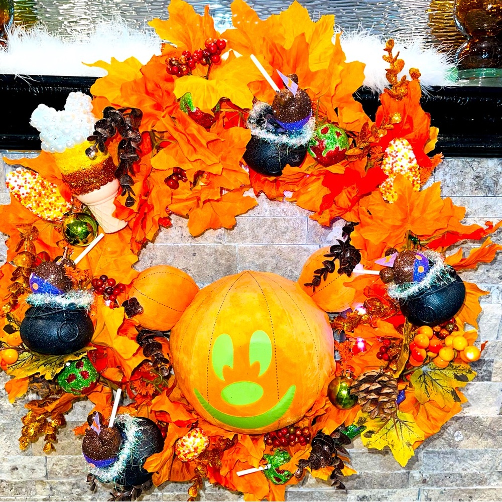 Mickey Pumpkin Wreath